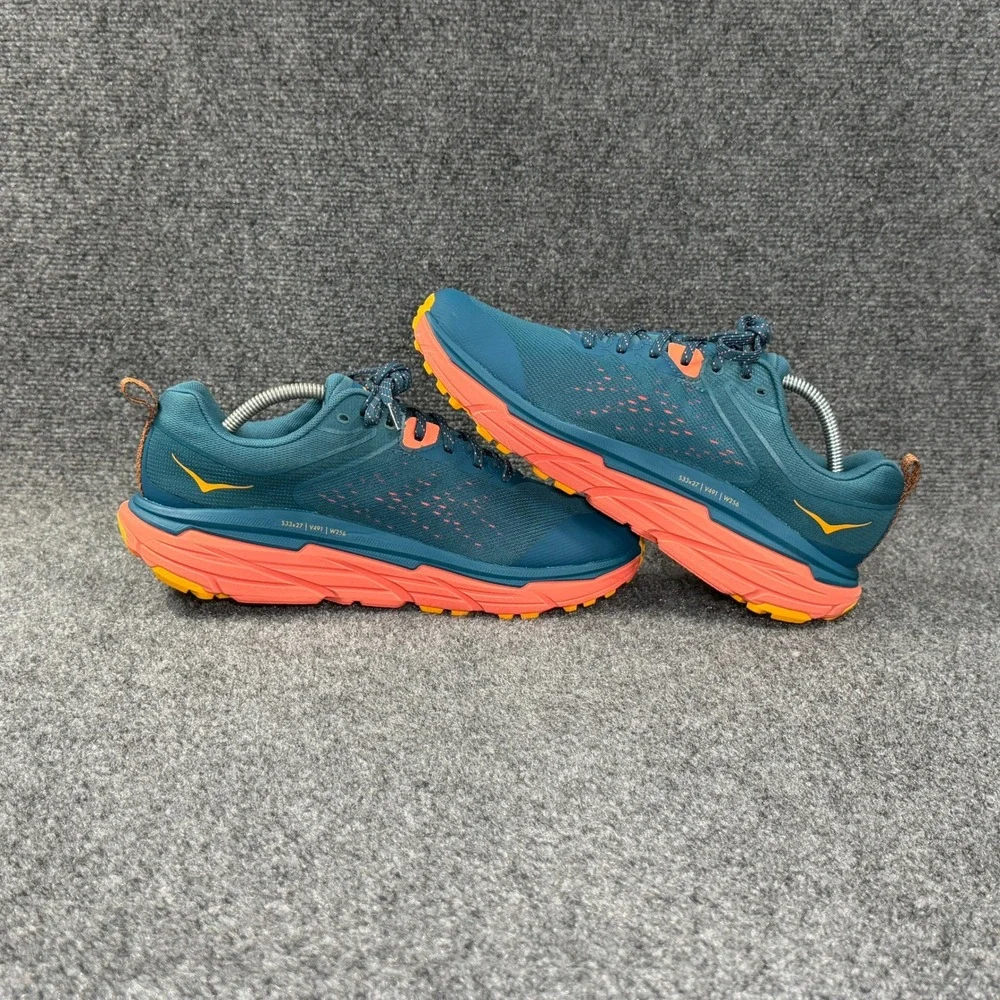Hoka‎ Challenger ATR 6 GTX Trail Running Shoes Women's 11 Blue Coral Camelia Run